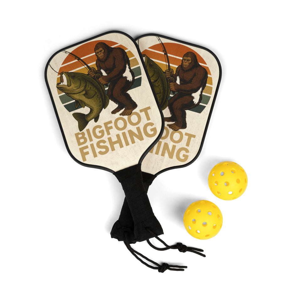 Bigfoot Fishing Pickleball Paddle Set - Fun Outdoor Sports Gear - Get Tight Gear