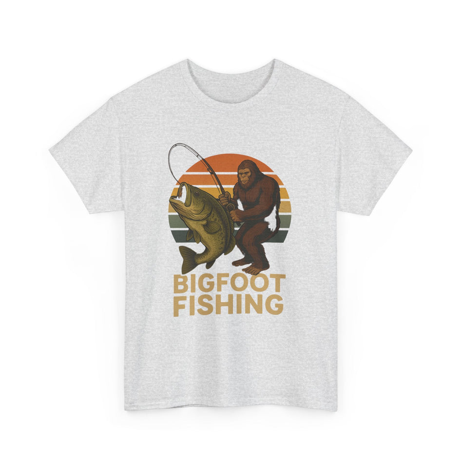 Bigfoot Fishing Unisex Heavy Cotton Tee - Fun Outdoor Adventure Shirt - Get Tight Gear