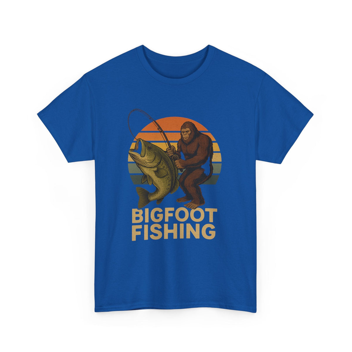 Bigfoot Fishing Unisex Heavy Cotton Tee - Fun Outdoor Adventure Shirt - Get Tight Gear