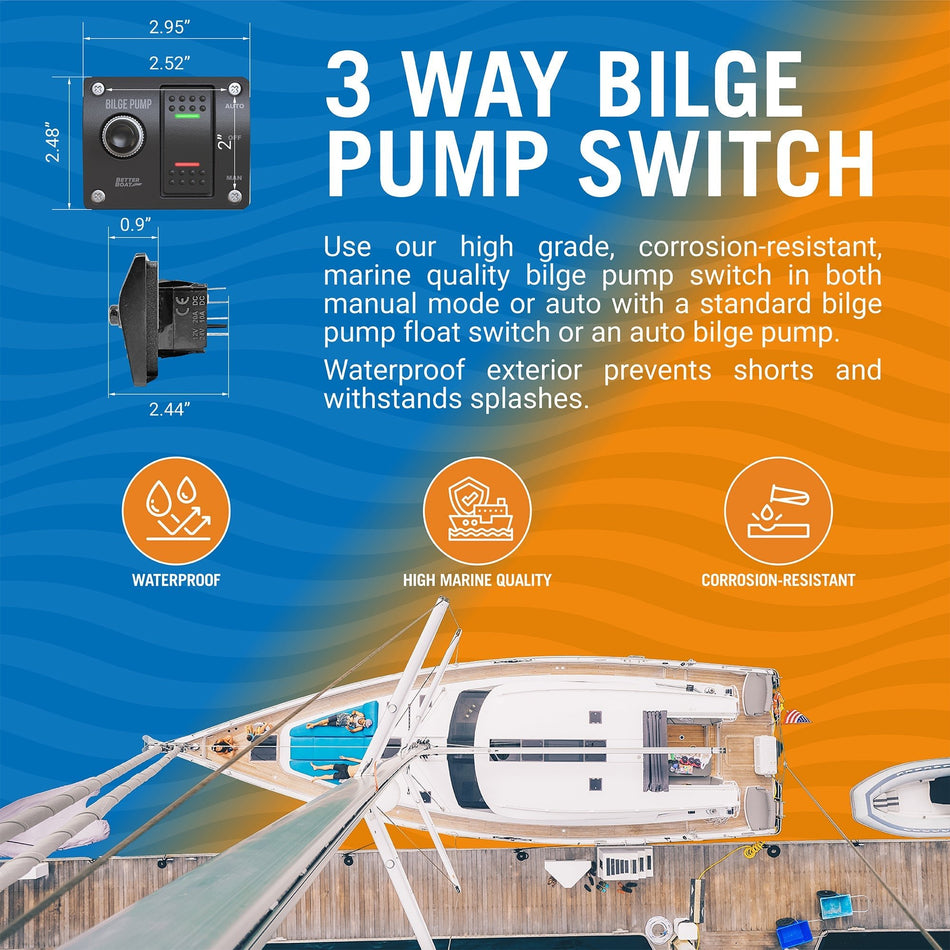 Bilge Pump Switch 3 Way - Get Tight Gear