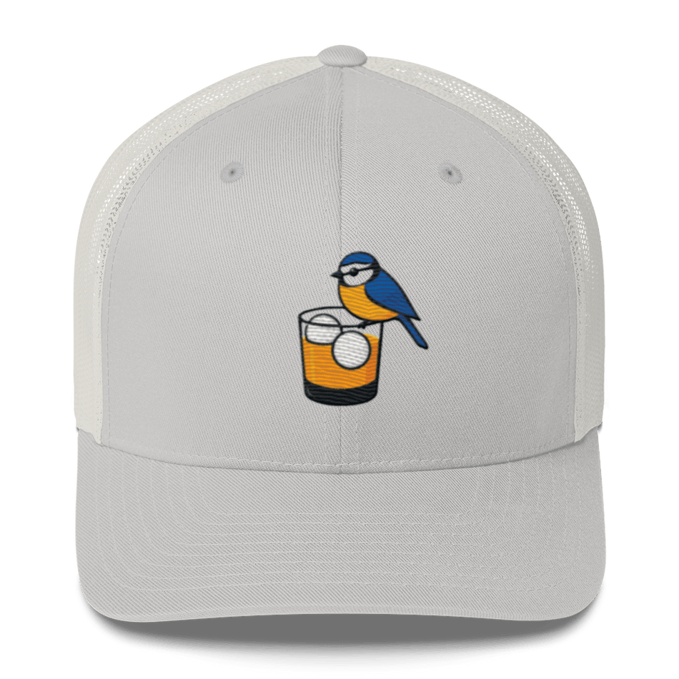 Birdie Juice Golf Hat – Trucker Cap for Golfers (Silver/Charcoal/Green) - Get Tight Gear