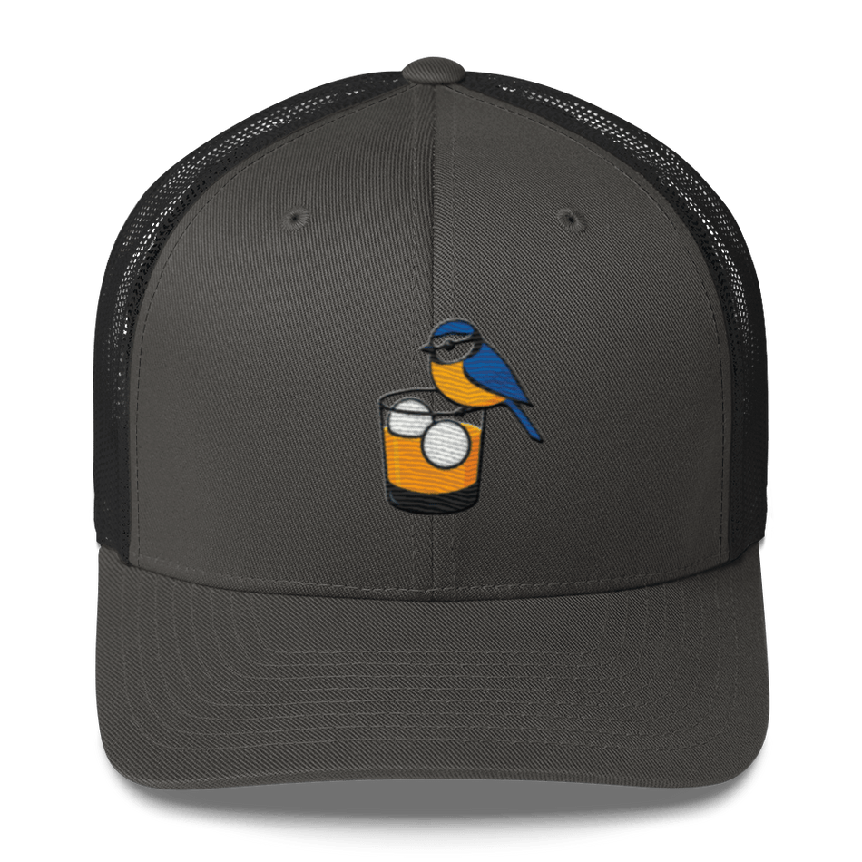 Birdie Juice Golf Hat – Trucker Cap for Golfers (Silver/Charcoal/Green) - Get Tight Gear