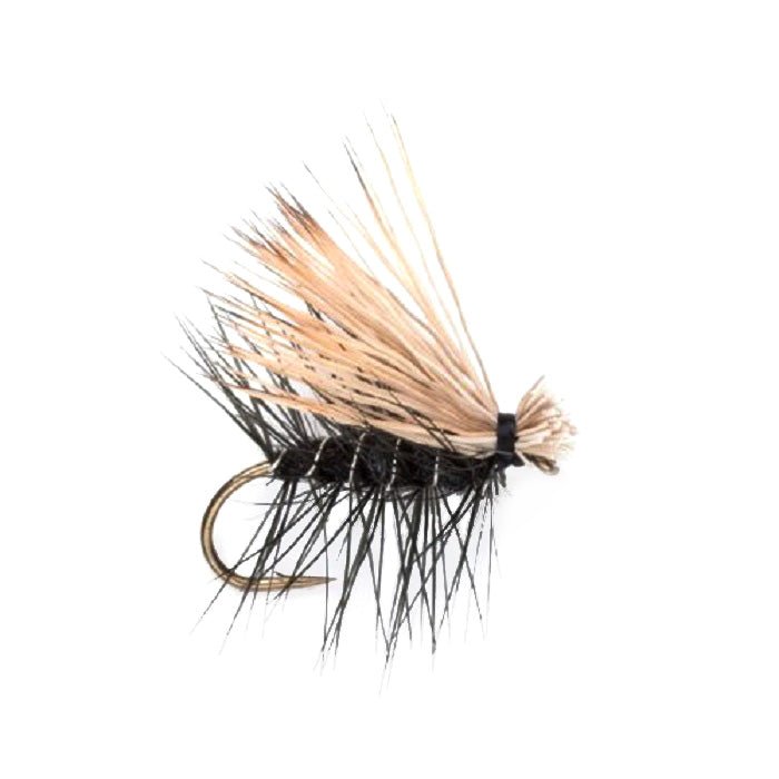 Black Elk Hair Caddis Classic Trout Dry Fly - Set of 6 Flies Size 12 - Get Tight Gear