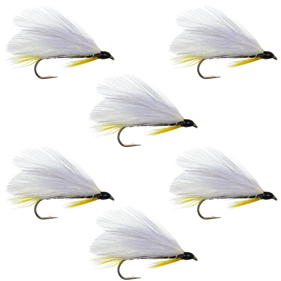 Black Ghost Classic Trout and Bass Streamer Fly - Set of 6 Hook Size 4 - Get Tight Gear