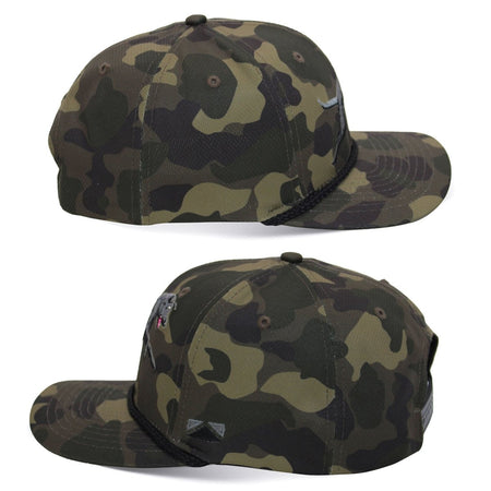 Black Lab Performance Rope Cap on Dark Old School Camo - Get Tight Gear