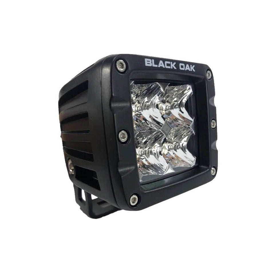 Black Oak 2" LED Pod Light - Flood Optics - Black Housing - Pro Series 3.0 - Get Tight Gear