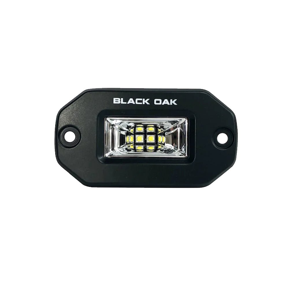 Black Oak 2" Marine Flush Mount Spreader Light - Black Housing - Pro Series 3.0 - Get Tight Gear