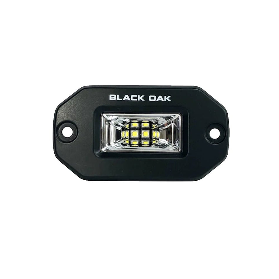 Black Oak 2" Marine Flush Mount Spreader Light - Black Housing - Pro Series 3.0 - Get Tight Gear