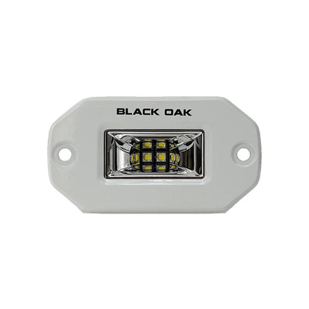 Black Oak 2" Marine Flush Mount Spreader Light - White Housing - Pro Series 3.0 - Get Tight Gear