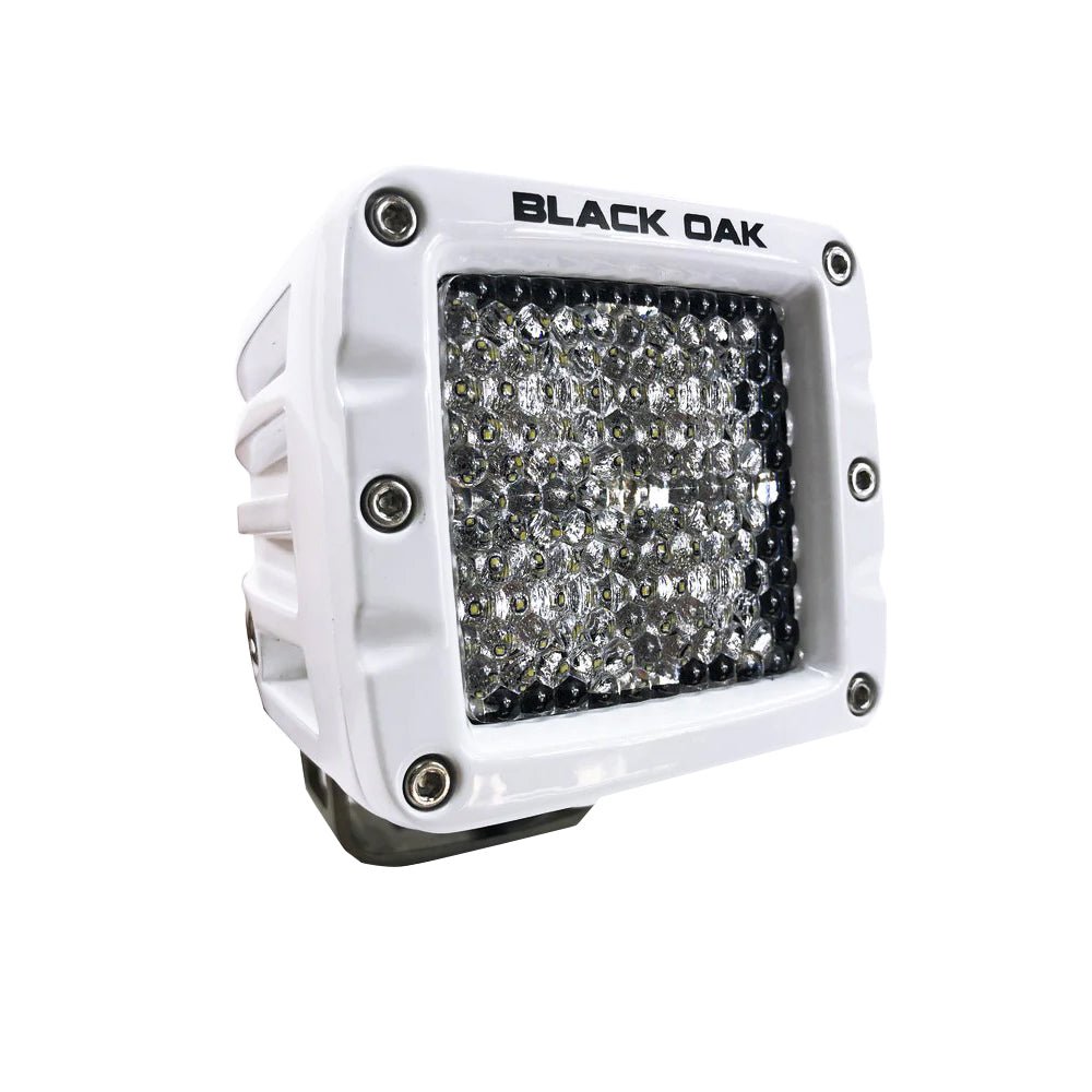 Black Oak 2" Marine LED Pod Light - Diffused Optics - White Housing - Pro Series 3.0 - Get Tight Gear