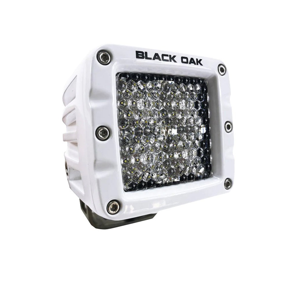 Black Oak 2" Marine LED Pod Light - Diffused Optics - White Housing - Pro Series 3.0 - Get Tight Gear
