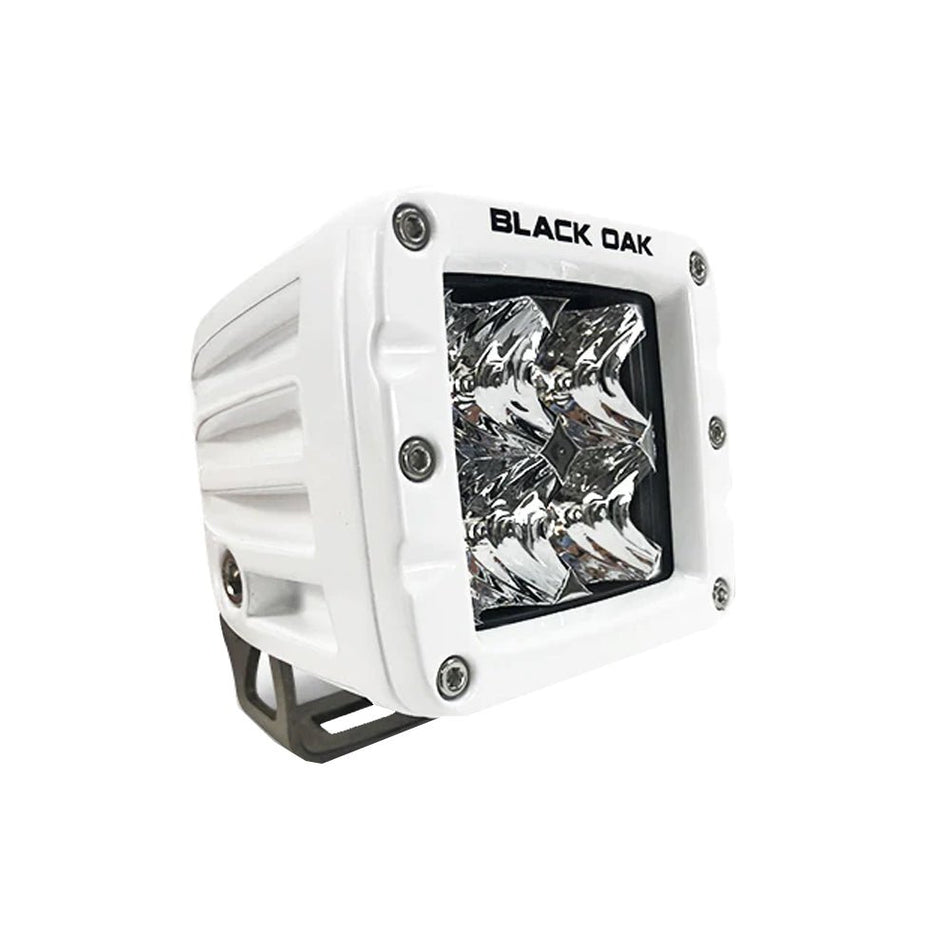 Black Oak 2" Marine LED Pod Light - Flood Optics - White Housing - Pro Series 3.0 - Get Tight Gear