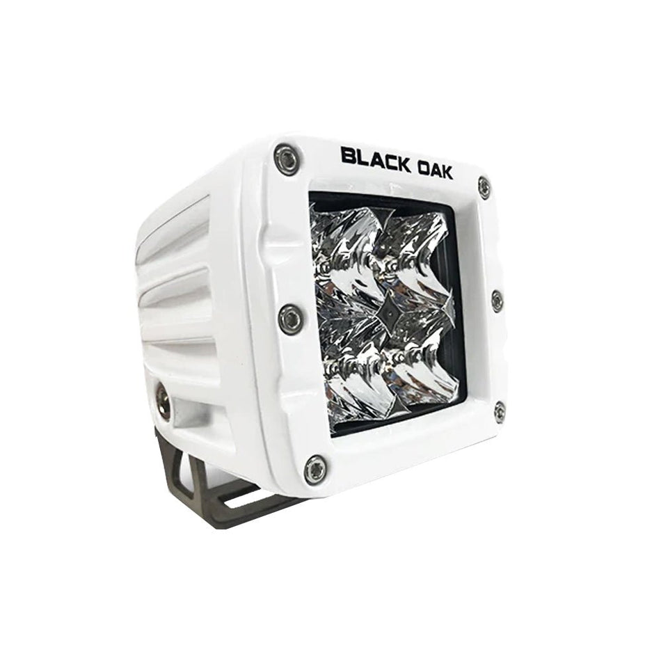Black Oak 2" Marine LED Pod Light - Spot Optics - White Housing - Pro Series 3.0 - Get Tight Gear