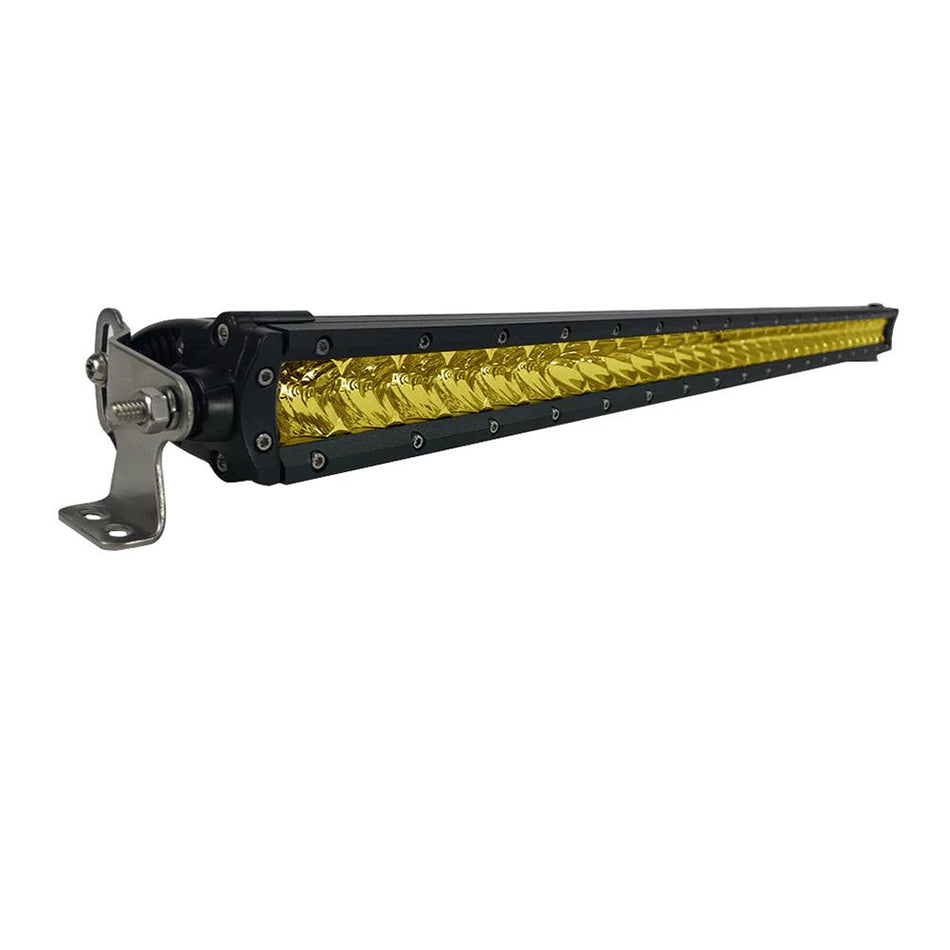Black Oak 30" Yellow Lens Single Row LED Light Bar - Combo Optics - Black Housing - Pro Series 3.0 - Get Tight Gear