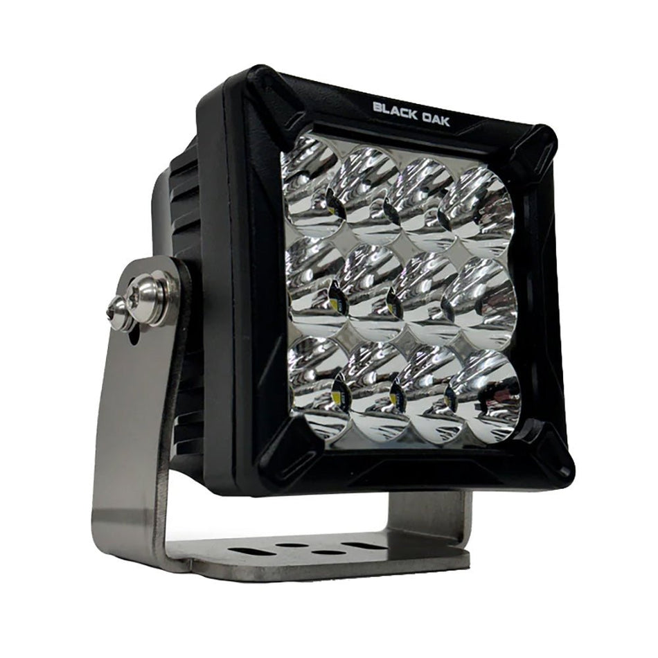 Black Oak 4" LED Pod Light - Black Housing - Bracket Mount - 120W - Combo Beam - Get Tight Gear