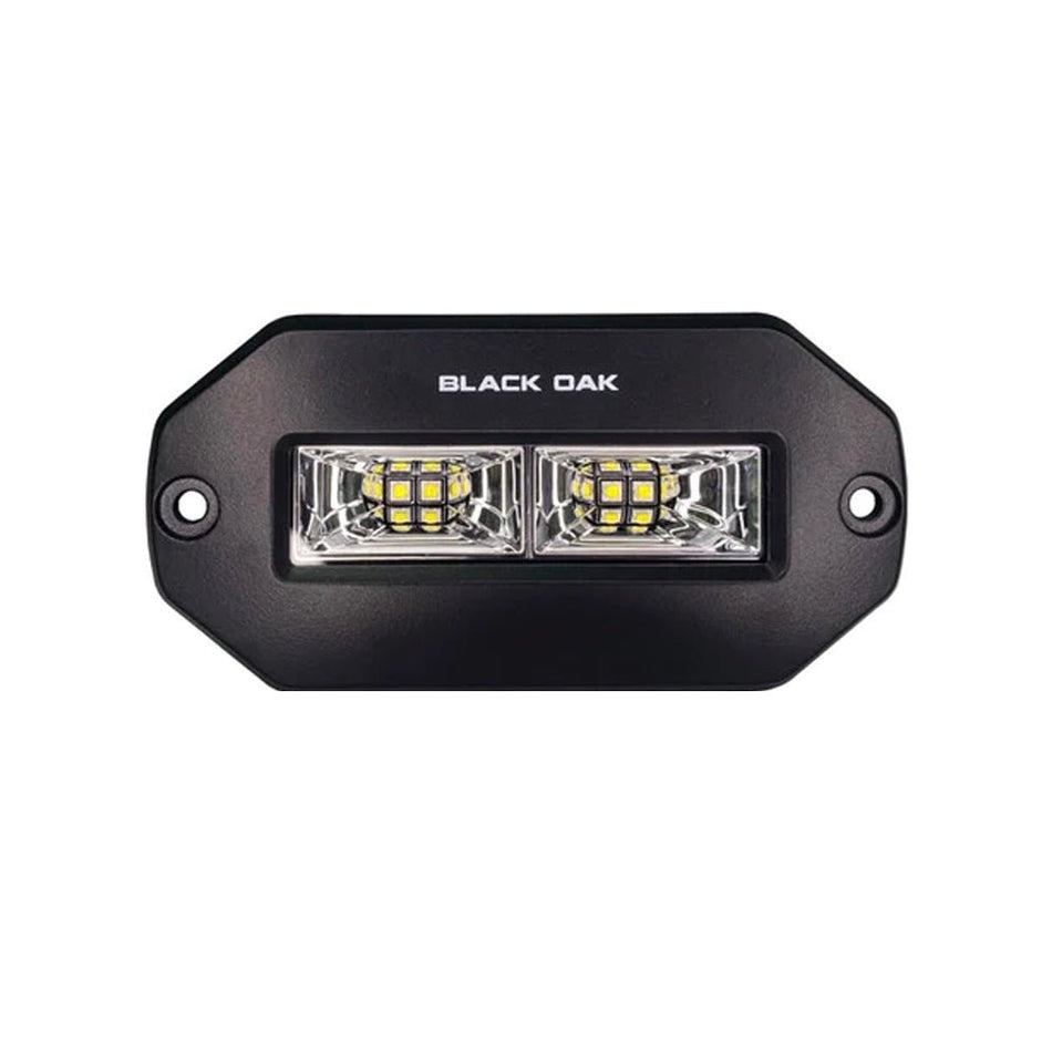 Black Oak 4" Marine Flush Mount Spreader Light - Black Housing - Pro Series 3.0 - Get Tight Gear