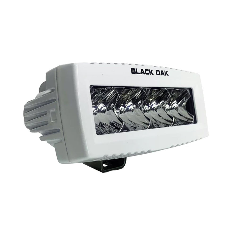 Black Oak 4" Marine Spreader Light - Flood Optics - White Housing - Pro Series 3.0 - Get Tight Gear