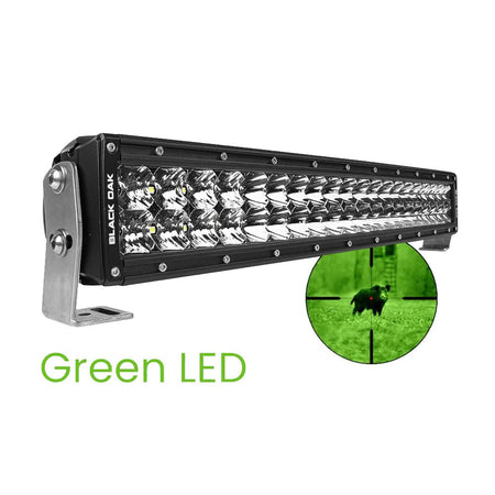 Black Oak Curved Double Row Combo Green Hog Hunting 20" Pro Series 3.0 LED Light Bar - Get Tight Gear