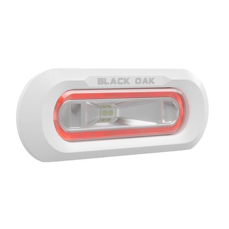 Black Oak Low Pro Marine Spreader Light - Flush Mount - White Housing - Red LED - Get Tight Gear