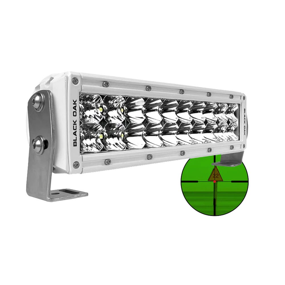 Black Oak Pro Series 3.0 10" 850nm Infrared Marine LED Double Row Light Bar - Combo Optics - White Housing - Get Tight Gear