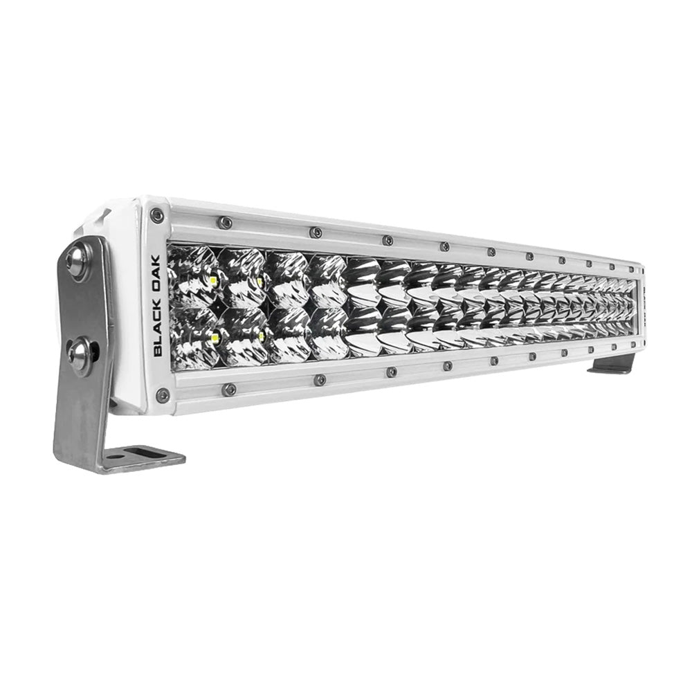 Black Oak Pro Series 3.0 Curved Double Row 20" LED Light Bar - Combo Optics - White Housing - Get Tight Gear