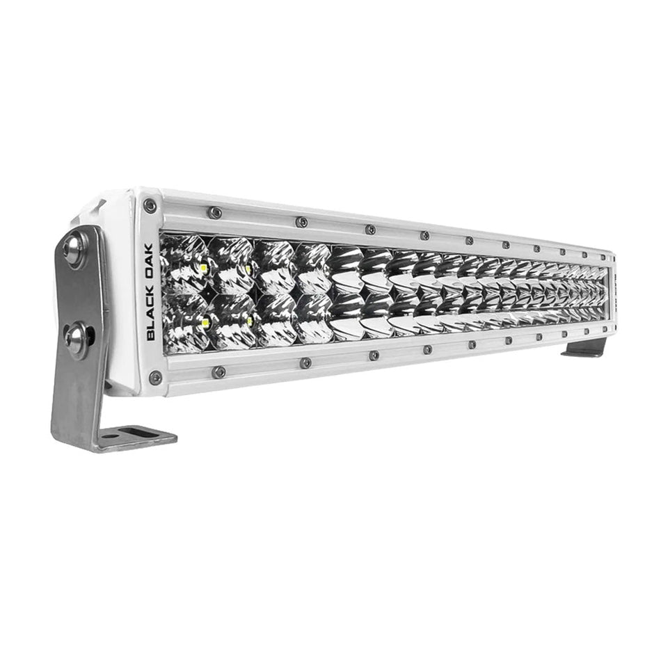 Black Oak Pro Series 3.0 Curved Double Row 20" LED Light Bar - Combo Optics - White Housing - Get Tight Gear