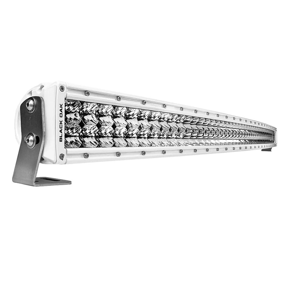 Black Oak Pro Series 3.0 Curved Double Row 50" LED Light Bar - Combo Optics - White Housing - Get Tight Gear