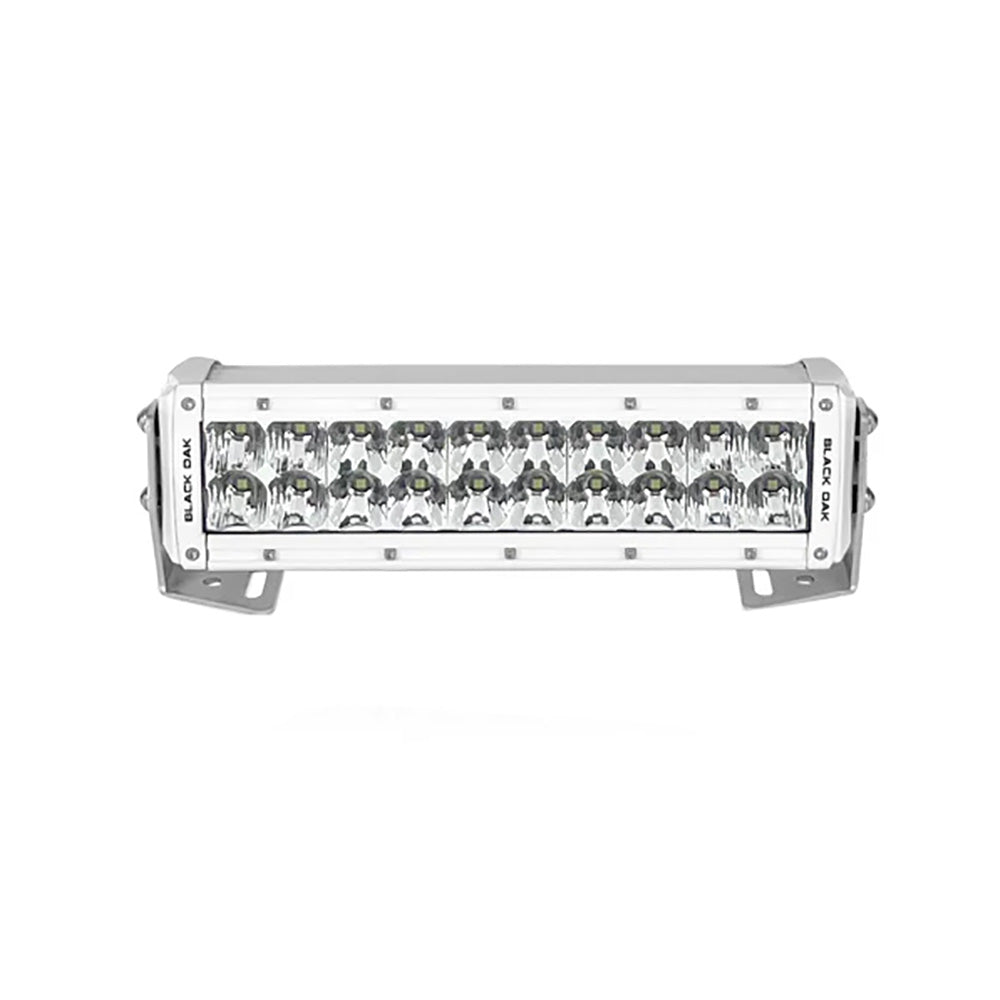 Black Oak Pro Series 3.0 Double Row 10" LED Light Bar - Combo Optics - White Housing - Get Tight Gear