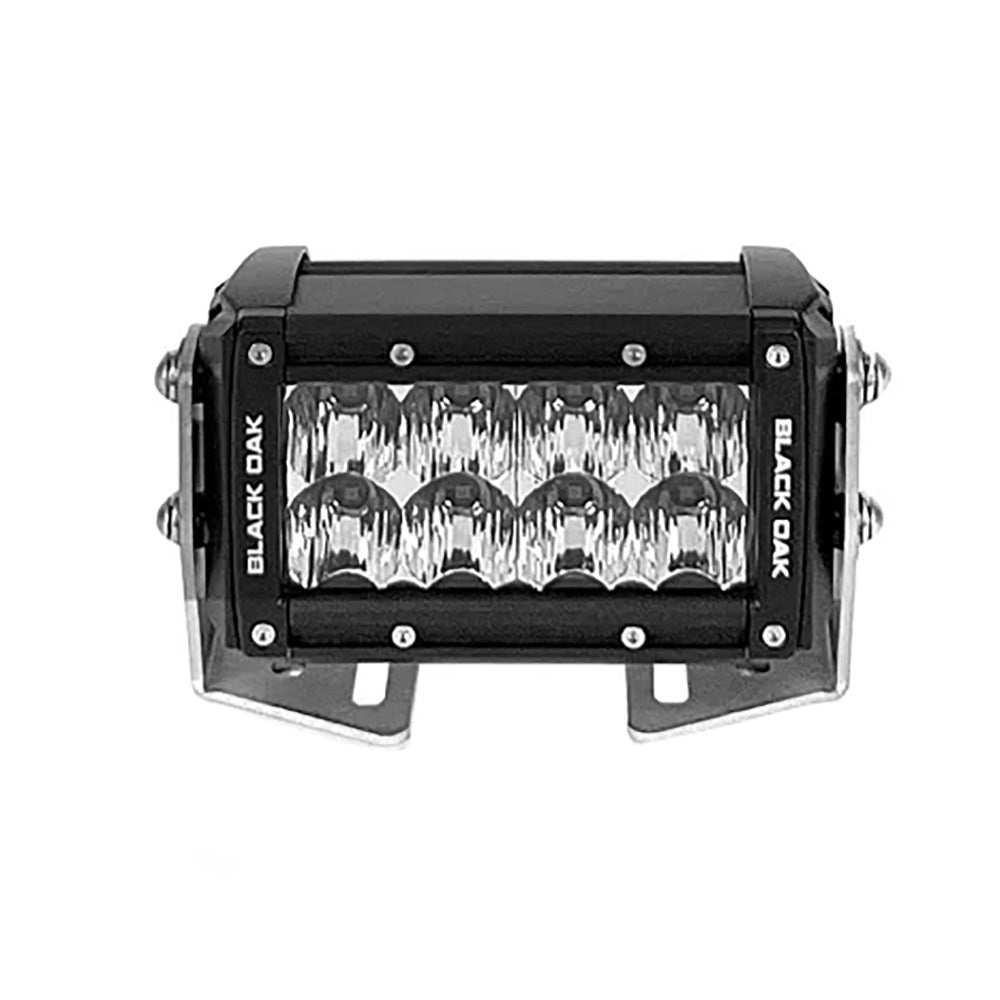 Black Oak Pro Series 3.0 Double Row 4" LED Light Bar - Flood Optics - Black Housing - Get Tight Gear