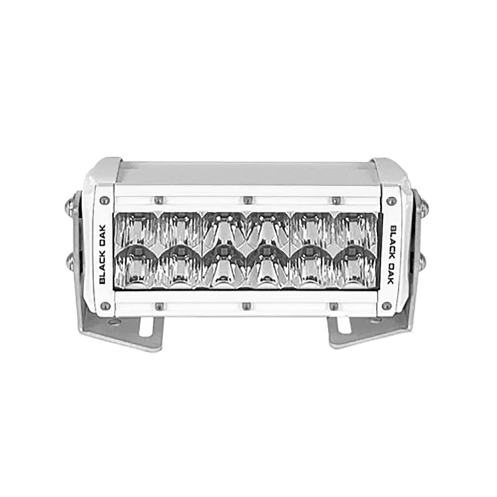 Black Oak Pro Series 3.0 Double Row 6" LED Light Bar - Combo Optics - White Housing - Get Tight Gear