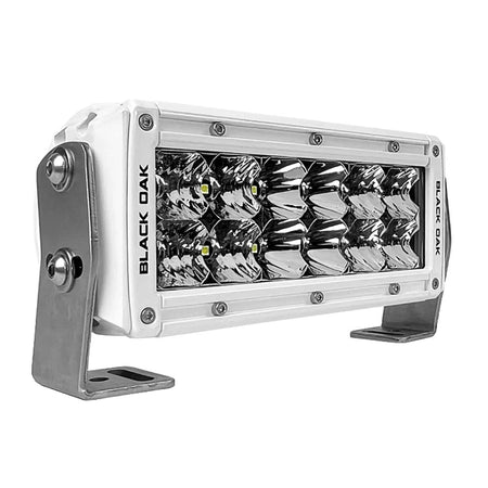 Black Oak Pro Series 3.0 Double Row 6" LED Light Bar - Combo Optics - White Housing - Get Tight Gear