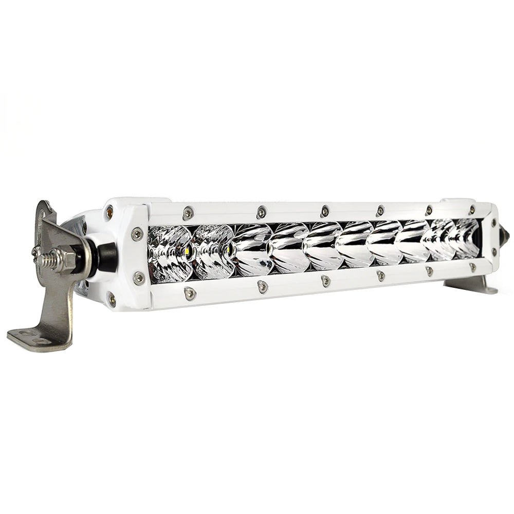 Black Oak Pro Series 3.0 Single Row 10" LED Light Bar - Combo Optics - White Housing - Get Tight Gear