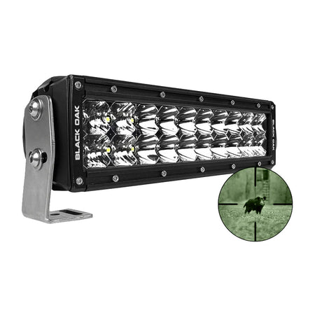 Black Oak Pro Series Double Row Combo Infrared 10" 940nm Light Bar - Black - Get Tight Gear