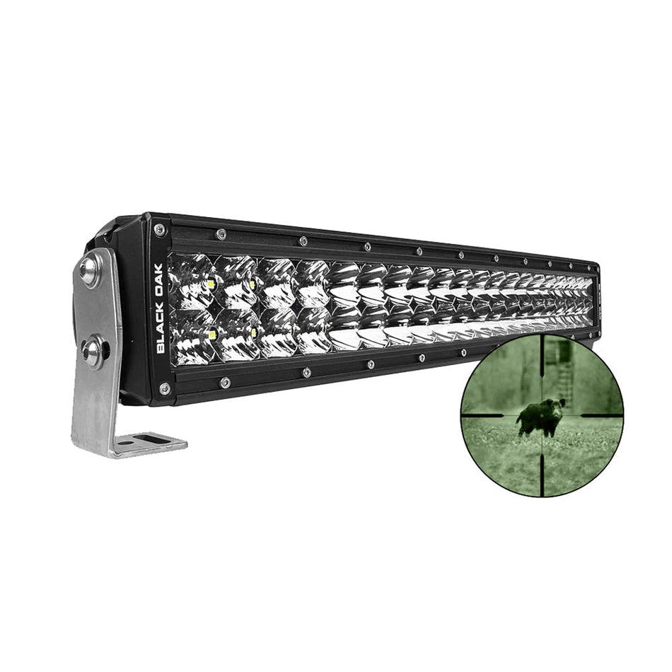 Black Oak Pro Series Double Row Combo Infrared 20" 940nm Light Bar - Black - Get Tight Gear