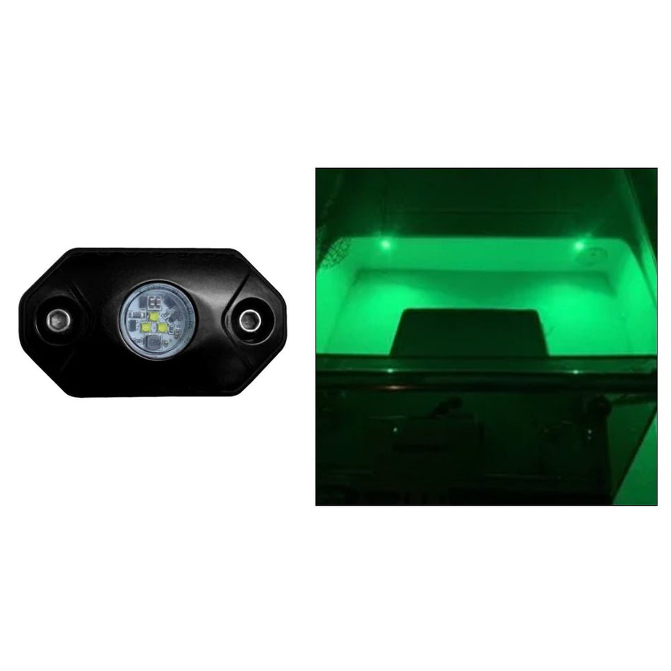Black Oak Rock Accent Light - Green - Black Housing - Get Tight Gear