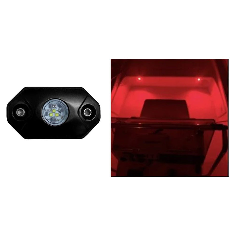 Black Oak Rock Accent Light - Red - Black Housing - Get Tight Gear