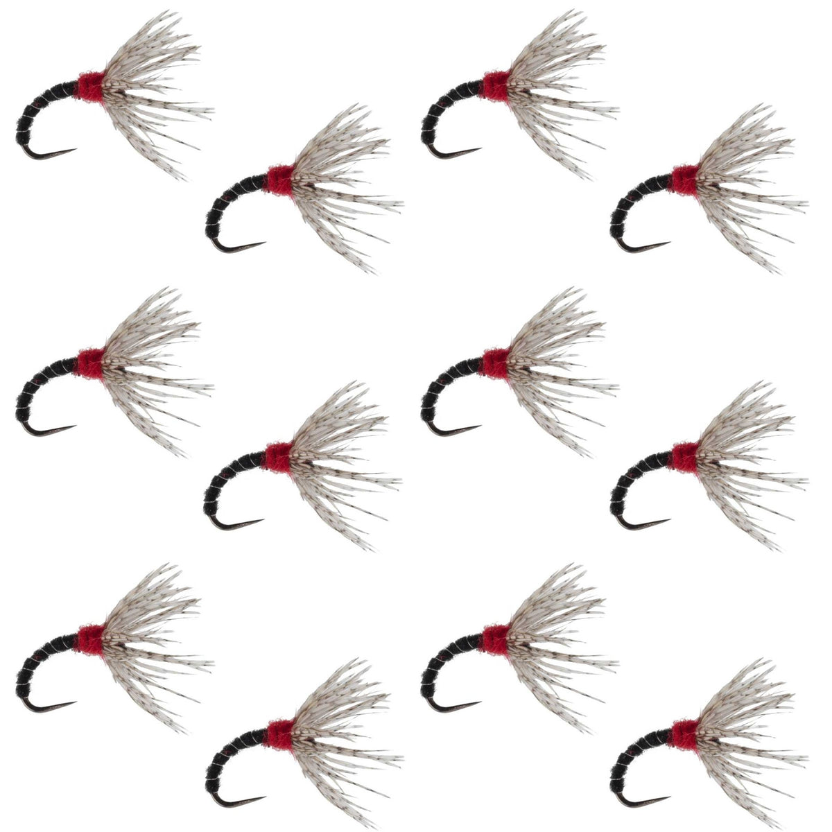 Black Zebra Sakasa Kebari - 12 Tenkara Flies - Size 14 - Get Tight Gear