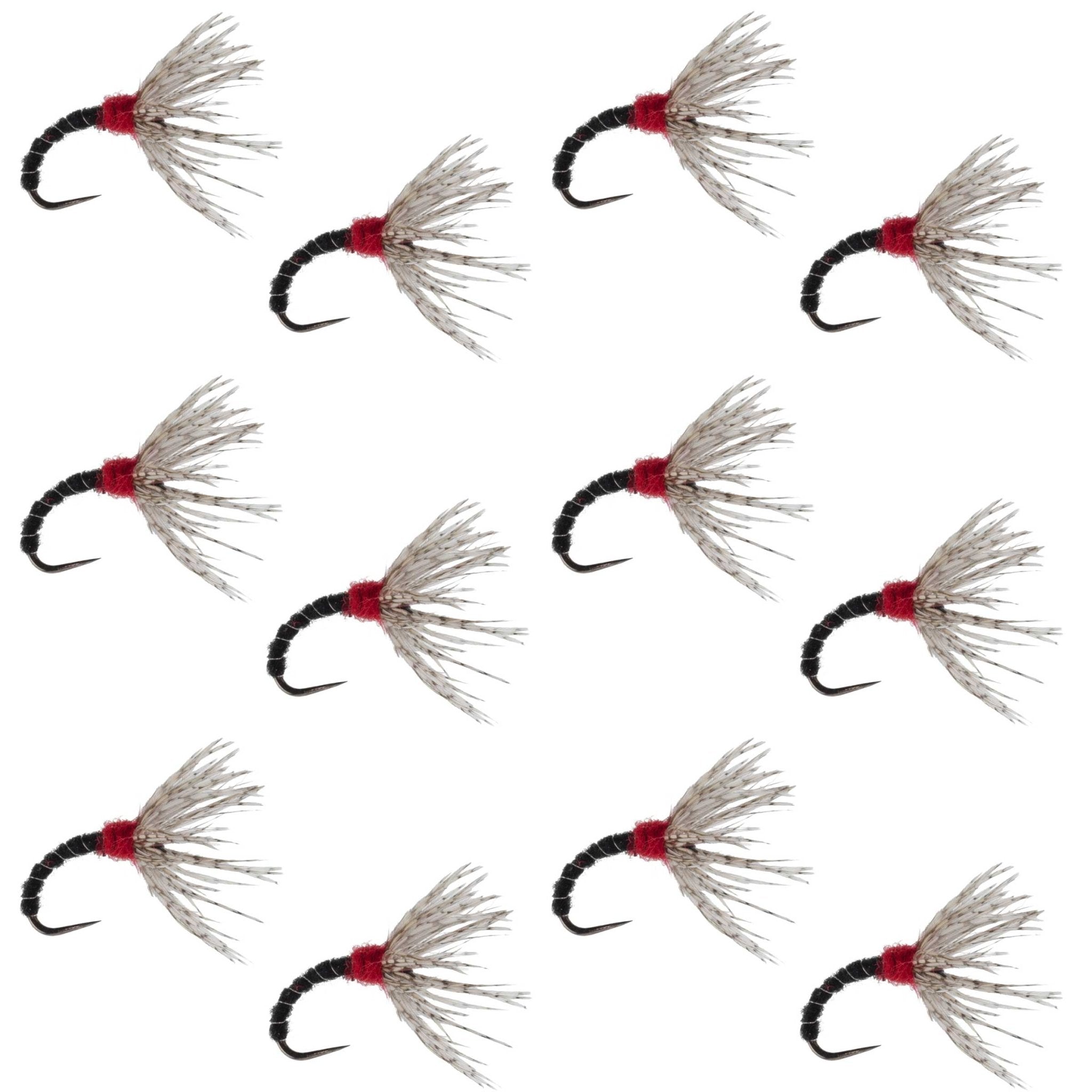 Black Zebra Sakasa Kebari - 12 Tenkara Flies - Size 16 - Get Tight Gear
