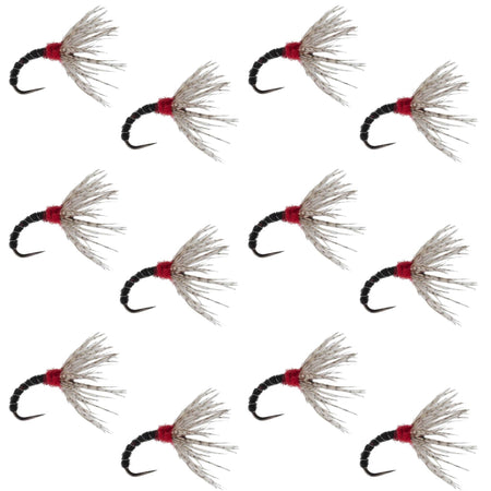 Black Zebra Sakasa Kebari - 12 Tenkara Flies - Size 16 - Get Tight Gear