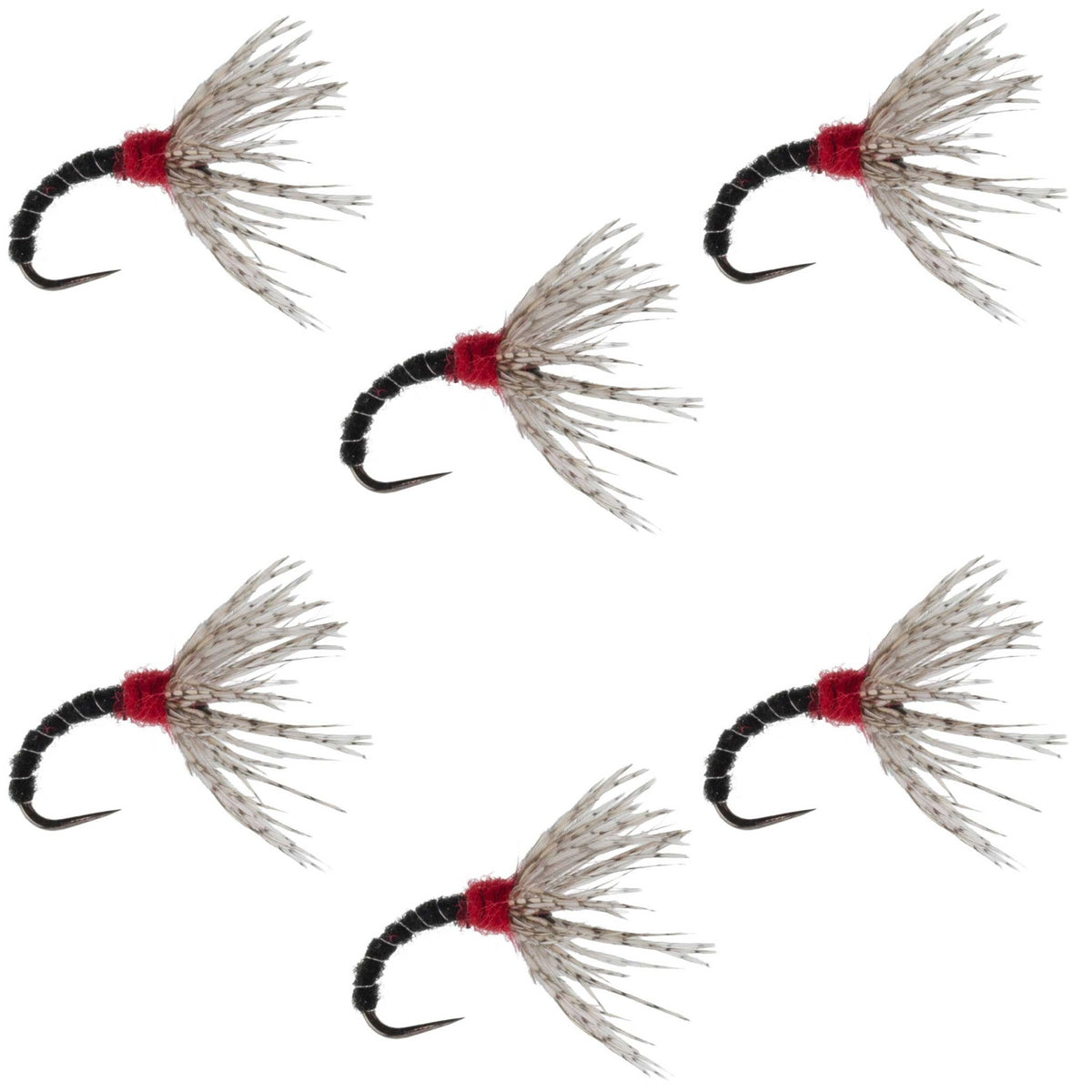 Black Zebra Sakasa Kebari - 6 Tenkara Flies - Size 16 - Get Tight Gear