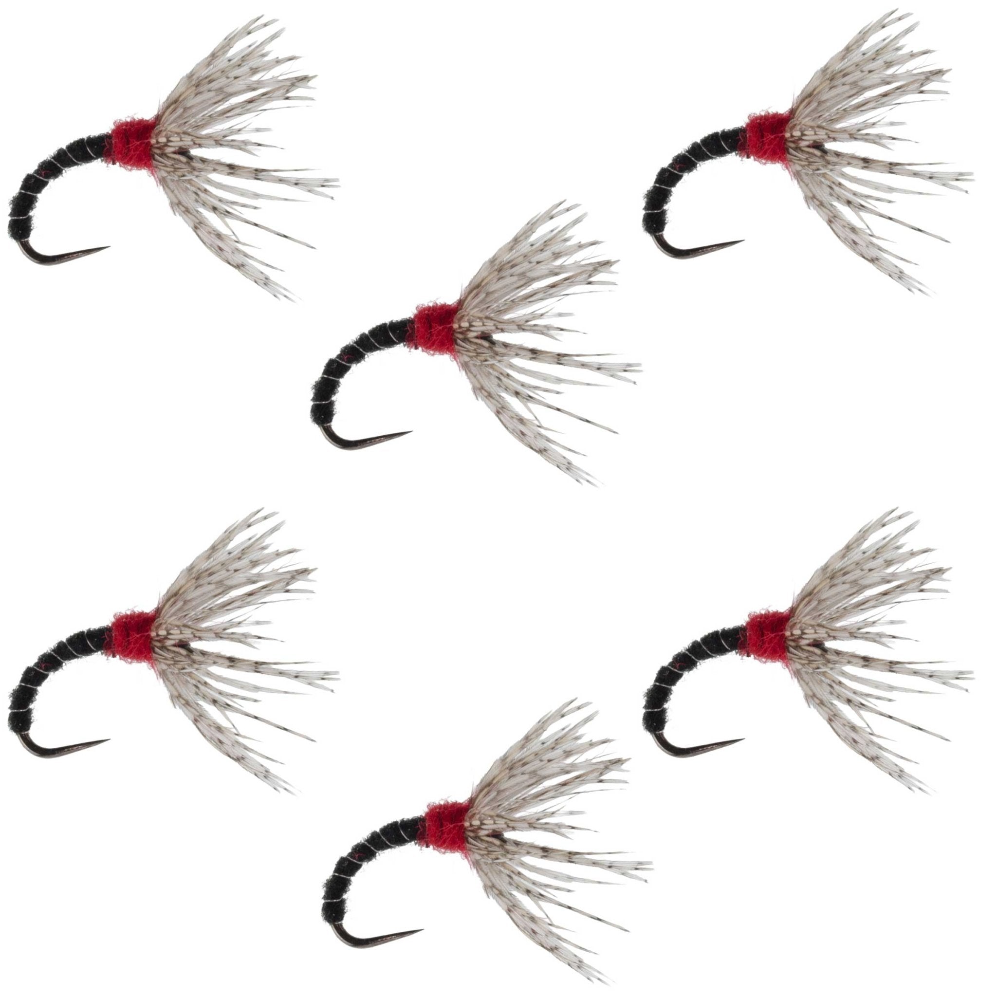 Black Zebra Sakasa Kebari - 6 Tenkara Flies - Size 16 - Get Tight Gear