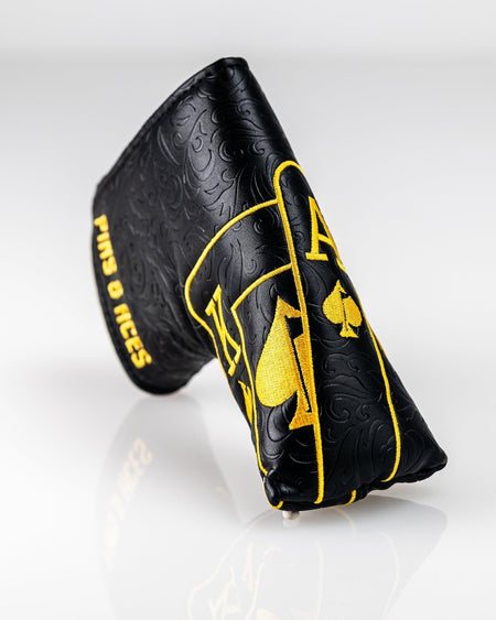 Black/Gold Ace of Spades - Blade Putter Cover - Get Tight Gear