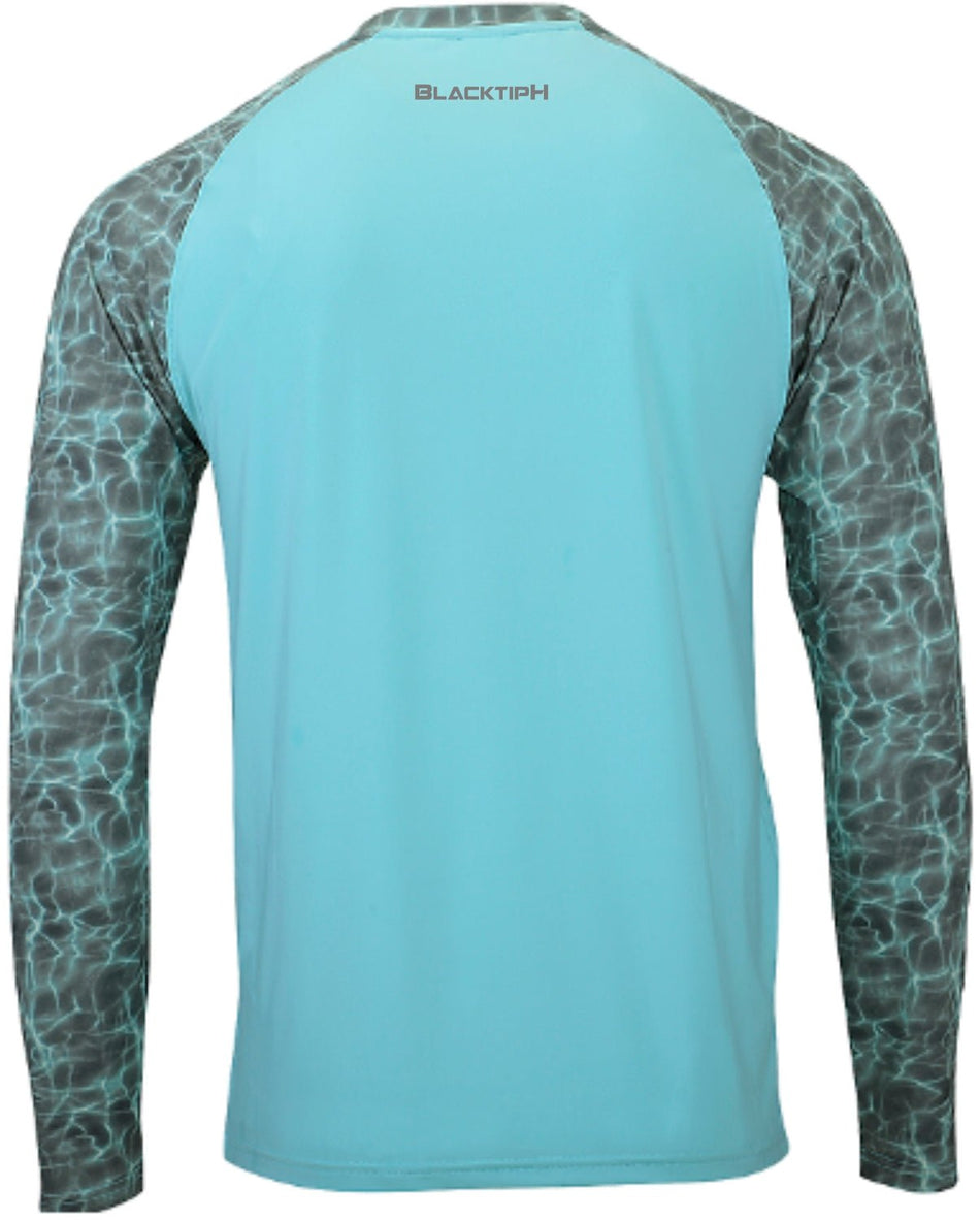 BlacktipH Interlock with UPF 50+ Protection Performance Shirt Shoreline Sleeves Grey - Get Tight Gear