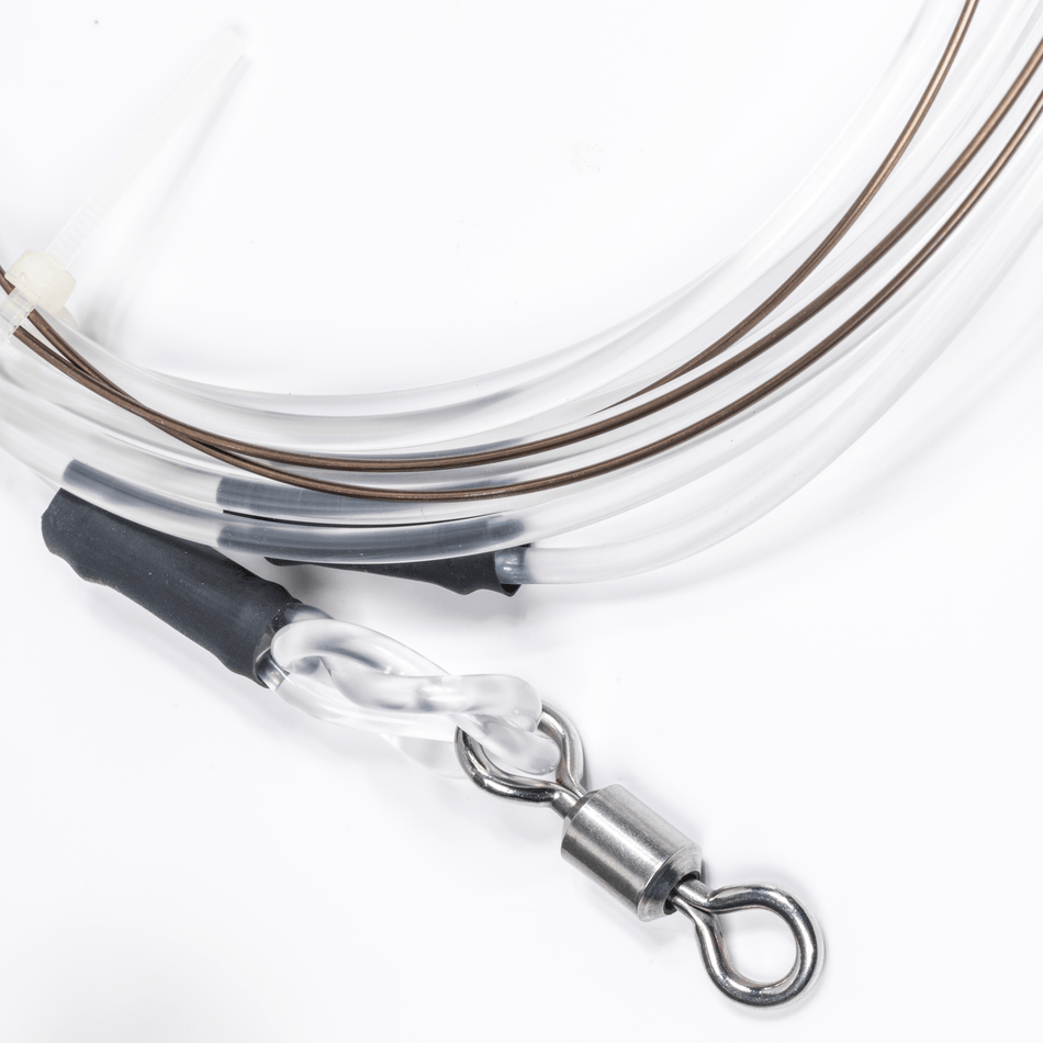 BlacktipH Monster Shark Rig with 700lb Monofilament Fishing Line and 500lb 6/0 Rosco Swivels - Get Tight Gear