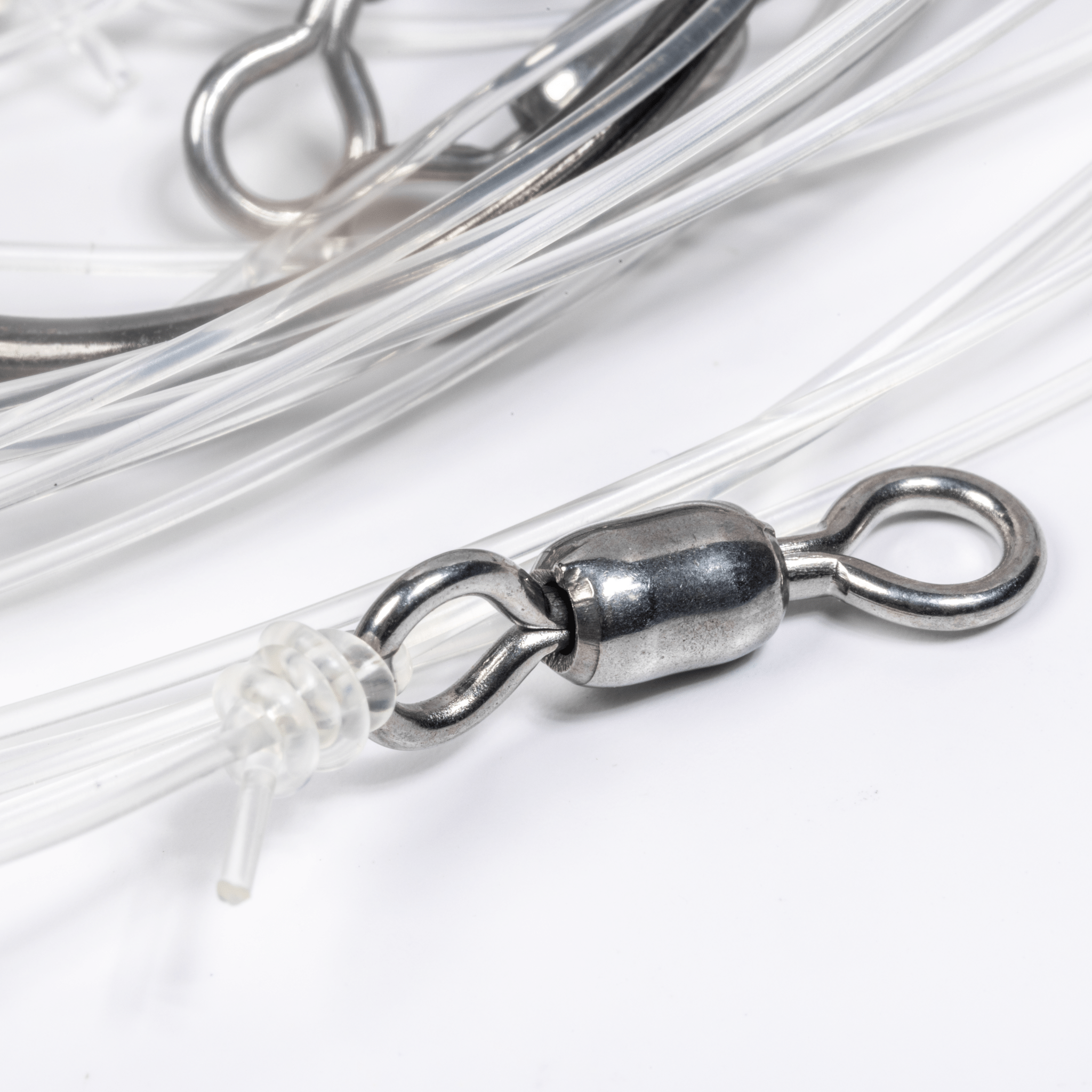 BlacktipH Mustad Live Bait Rigs with 10/0 Black Nickel Circle Hook and Premium Rosco Swivel - Large 5 Pack - Get Tight Gear