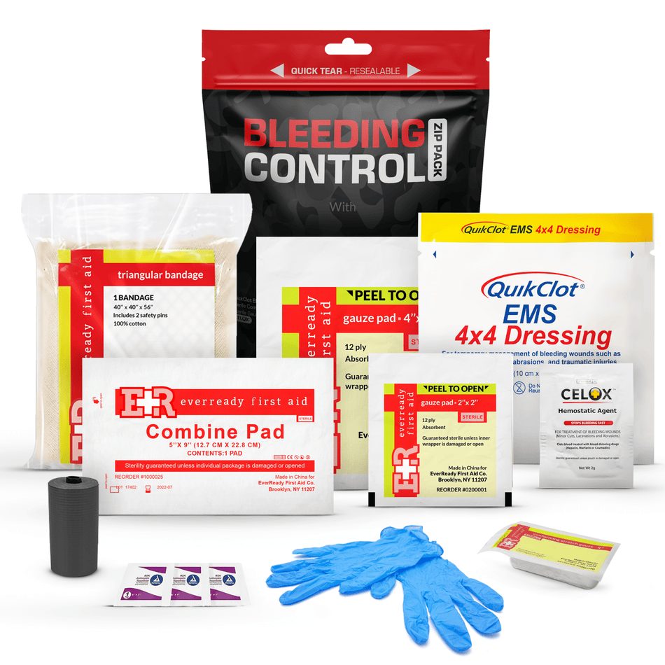 Bleeding Control Zip Pack with QuickClot & CELOX - Get Tight Gear