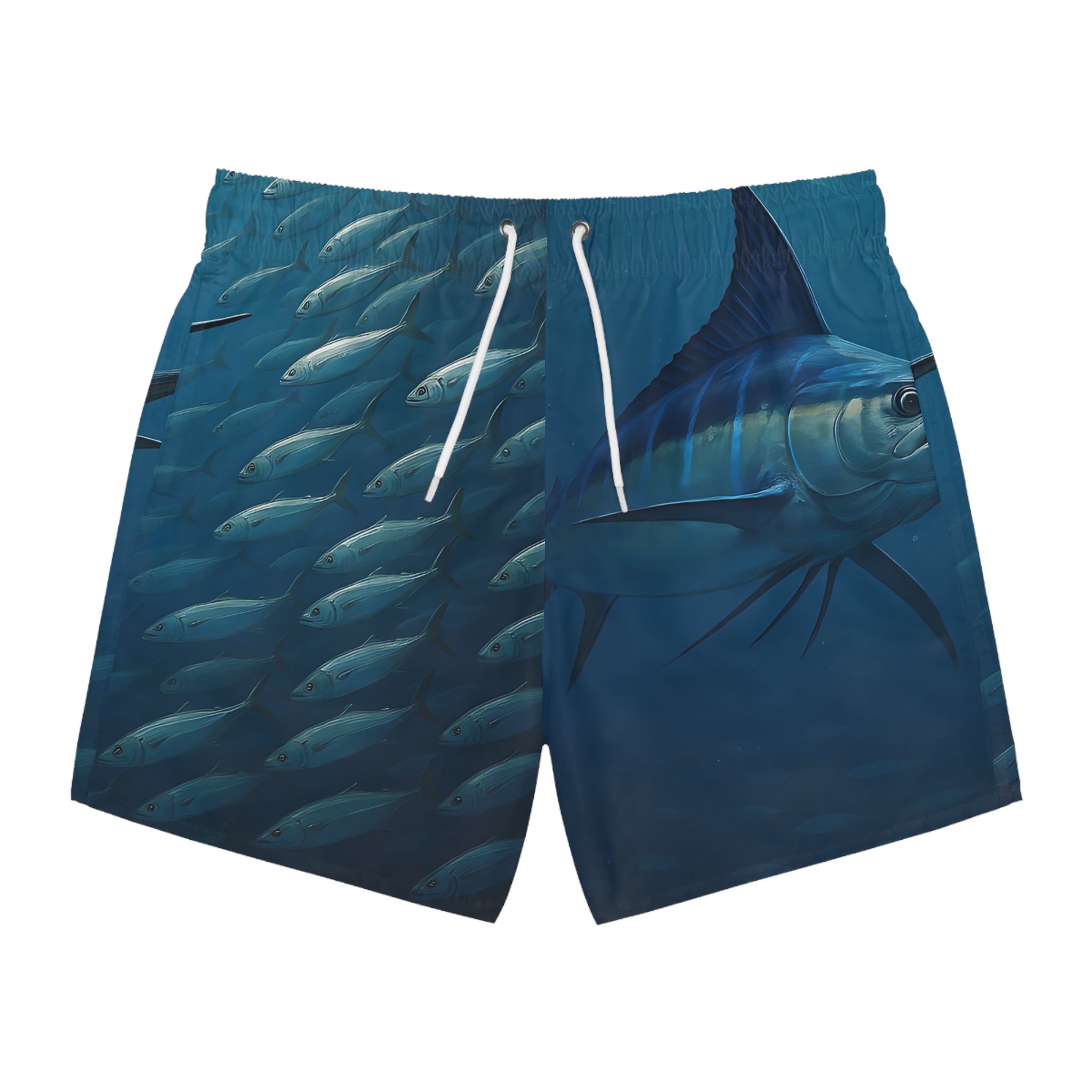 Blue Marlin Fish Swim Trunks - Perfect for Beach Days and Summer Adventures - Get Tight Gear