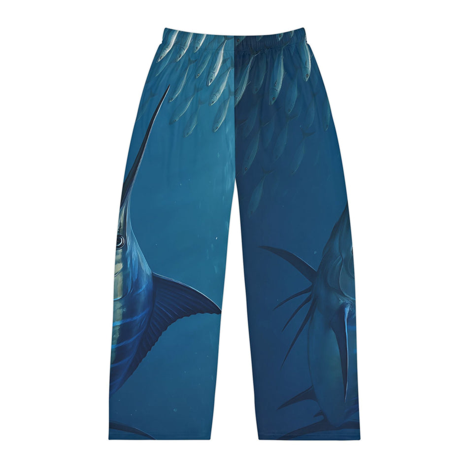 Blue Marlin Print Pajama Pants - Get Tight Gear