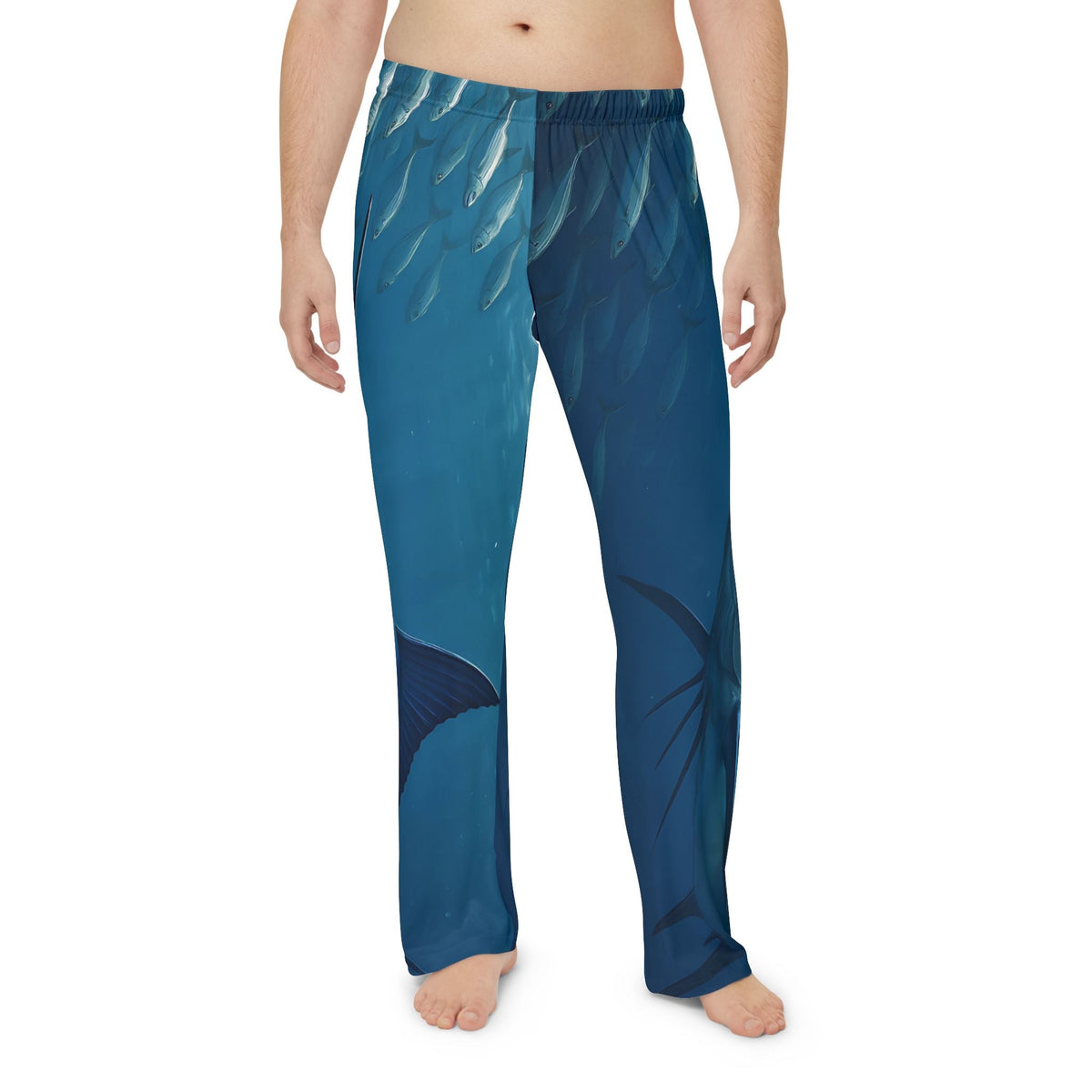 Blue Marlin Print Pajama Pants - Get Tight Gear