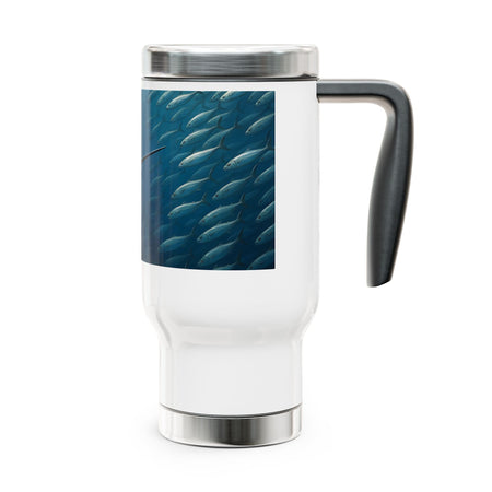 Blue Marlin Stainless Steel Travel Mug - 14oz Fish Design - Get Tight Gear